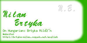 milan brtyka business card